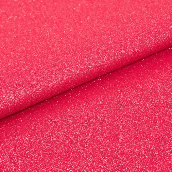 SINGER Solid Glitter Cotton Fabric Raspberry Pink {3}