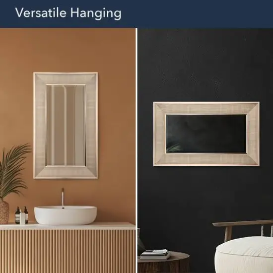 Head West Pave Brushed Nickel Stylish Bathroom & Wall Mirror {6}