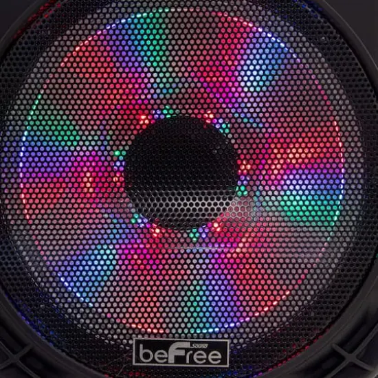 beFree Sound 12" 2500 Watt Bluetooth Portable Party PA Speaker With Illuminating Lights & USB {5}