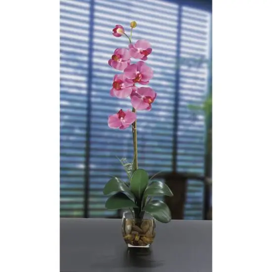2.3ft. Dark Pink Orchid Arrangement with Vase {3}