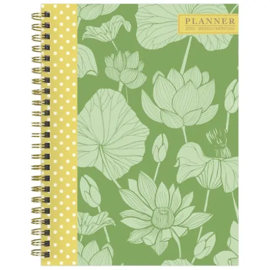 TF Publishing 2025 Medium Lotus Weekly Monthly Spiral Planner {1}