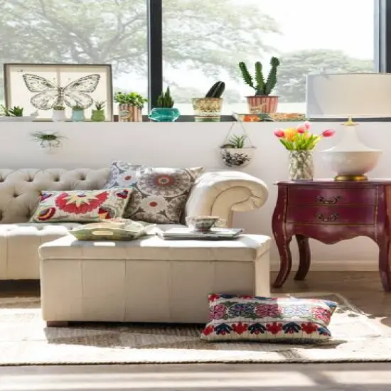 Hello Honey&reg; 15.5" Long White Ceramic Cracker Dish with Two Birds {6}