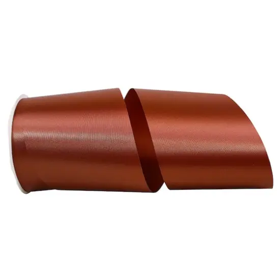 JAM Paper 4" x 50yd. Satin Allure Single Face Ribbon Light Brown {1}