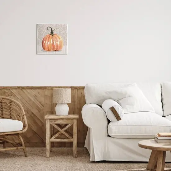 Stupell Industries Grateful Autumnal Pattern Pumpkin Wall Plaque Art {3}