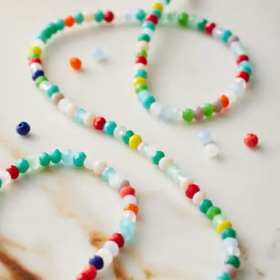 Multicolor Faceted Glass Rondelle Beads, 3mm by Bead Landing&trade; {3}