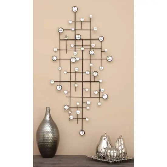 42" Silver Glam Abstract Metal Wall D&eacute;cor {8}