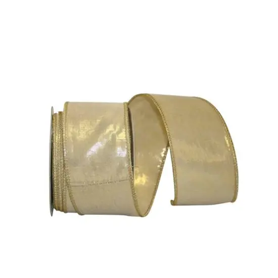 Reliant 2.5" Lam&eacute; Luxury Wired Ribbon Platinum {1}