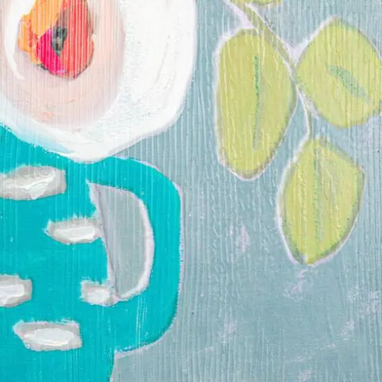 Hello Honey&reg; Multicolor Flowers in Vase Wall Art with Boho Wood Frame & Glass Cover {5}