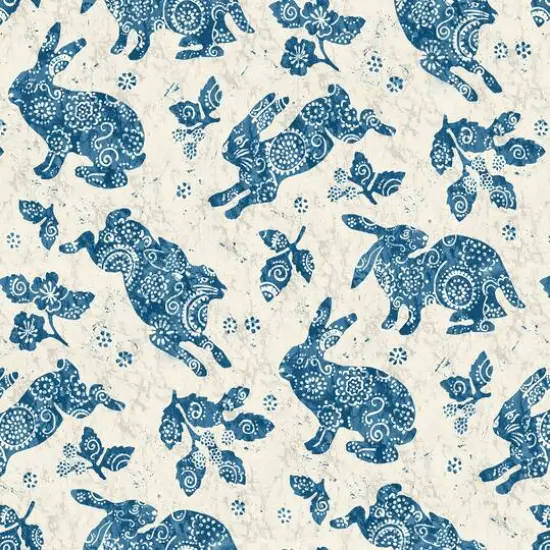 Surface Style Bunny Hop Peel & Stick Wallpaper Porcelain Blue {1}