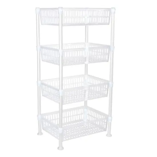 Kitchen Details White 4-Tier Slim Shelf {1}