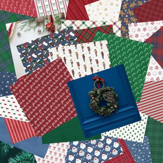 12" x 12" Peppermint Plaid Paper Pad, 90 Sheets by Recollections&trade; {4}