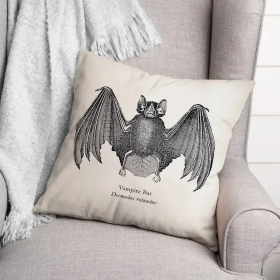 Scientific Bat Throw Pillow {3}