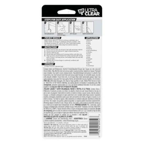 DAP&reg; 2.75oz. Ultra Clear Flexible All-Purpose Waterproof Sealant {4}