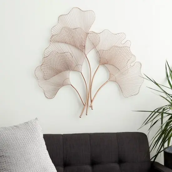 Copper Metal Glam Floral Wall Decoration {5}