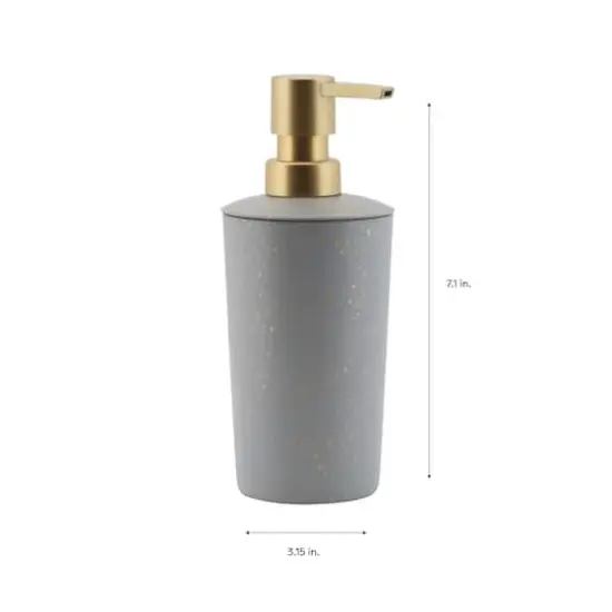 Elle D&eacute;cor Gray Modern Metal Soap Pump {4}