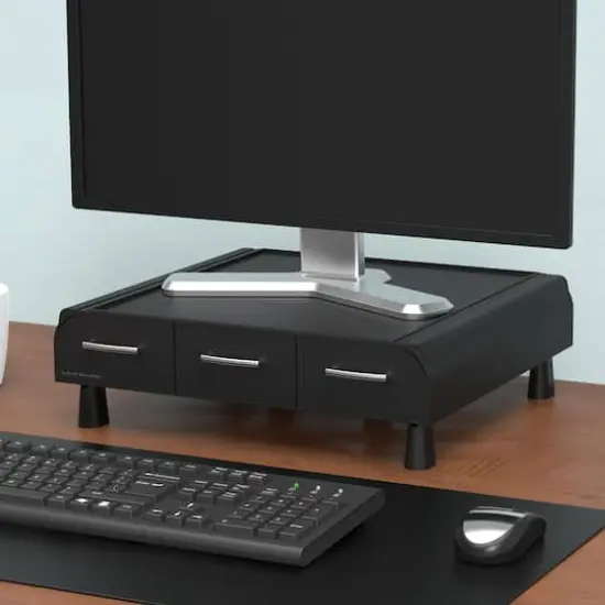 Mind Reader Laptop & Monitor Stand Organizer Black {3}