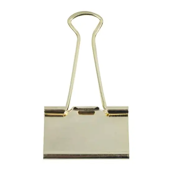 JAM Paper 1.5" Binder Clips, 12ct. Gold {4}