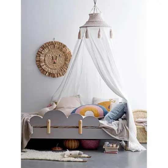 Hello Honey&reg; White Cotton Macram&eacute; Canopy with Tassels {3}