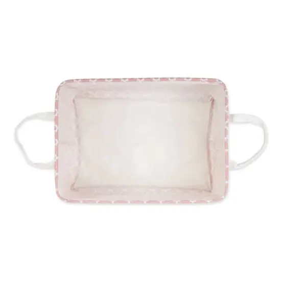 DII® Extra Large Lattice PE-Coated Cotton Polyester Laundry Bin, 2ct. Rose {7}