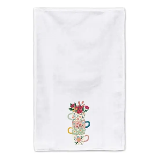 Floral Mug Stack Tea Towel Set {5}