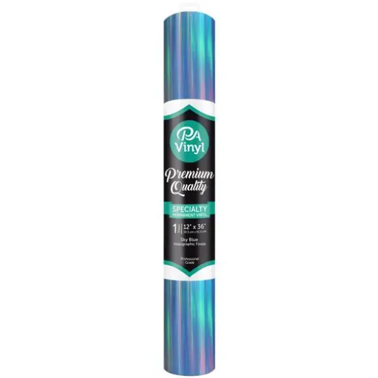 PA Vinyl Holographic Permanent Adhesive Vinyl Sky Blue {1}