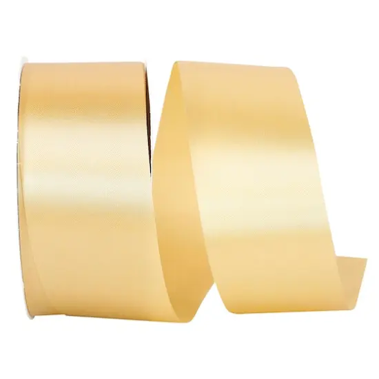 JAM Paper 1.875" x 50yd. Single Face Satin Allure Ribbon Raw Silk {1}