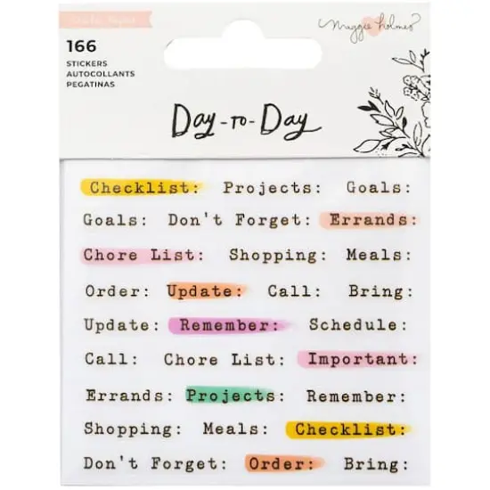 American Crafts&trade; Maggie Holmes Day-To-Day Planner Mini Sticker Book No. 2 {1}