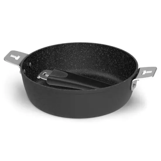 The Rock by Starfrit 9" Deep Fry Pan & Dutch Oven with Lid & Detachable Handle {5}
