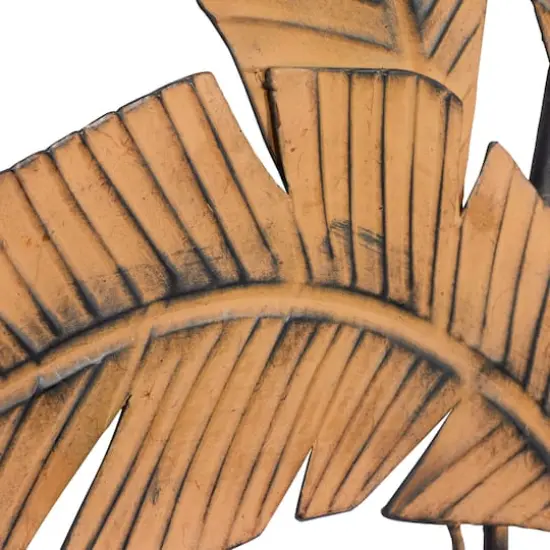 Brown Palm Leaves Rustic Metal Wall Decor {4}