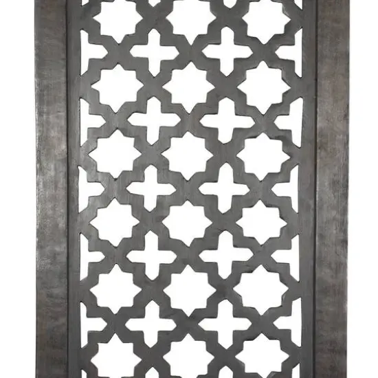 Black Traditional Ornamental Wood Wall Decor, 72" x 20" {5}