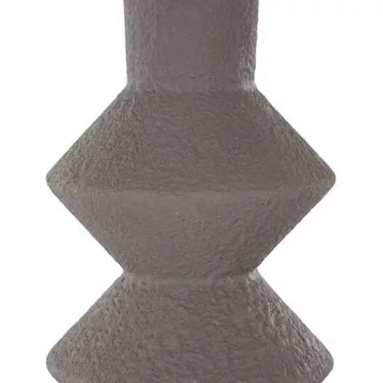 30" Dark Gray Metal Art Deco Style Vase {6}
