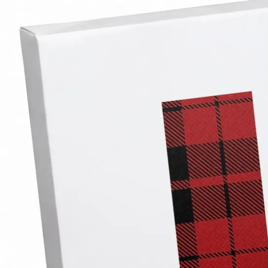 Plaid Love Canvas Wall Art {4}