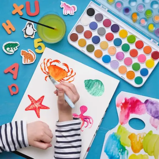 Arteza&reg; Kids Watercolor Kit, 36 Assorted Colors {5}