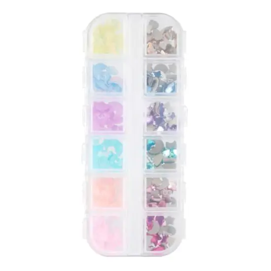 Mixed Shapes Glass Flatback Rhinestones by Bead Landing&trade; Pastel and Rainbow Mix {4}