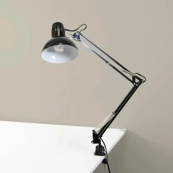 Studio Designs Black Metal Swing Arm Clamp Lamp {7}