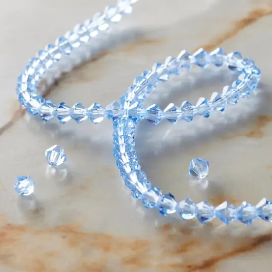 Preciosa Glass Crystal Bicone Beads, 4mm by Bead Landing&trade; Light Sapphire {3}