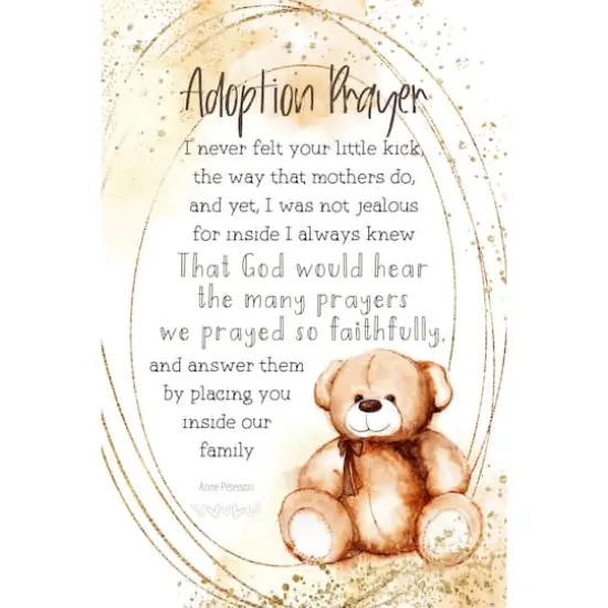 Adoption Prayer Inspirational Wood Plaque {1}