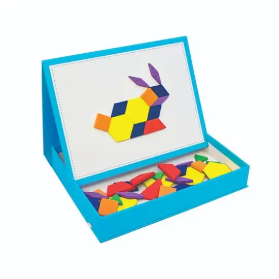 Junior Learning® Rainbow Pattern Blocks Magnetic Activities Learning Set {4}