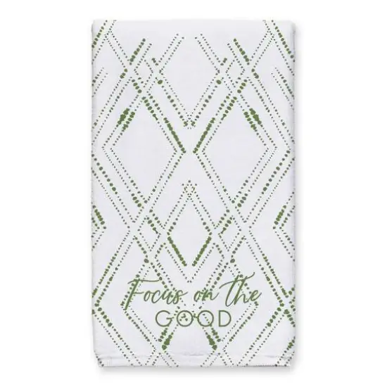 Focus on the Good Tea Towel Set White/Green {3}
