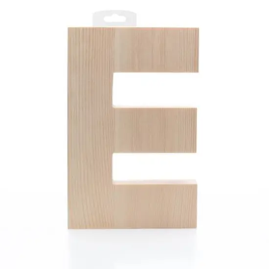 Hampton Art&trade; 8" Chunky Wood Letter E {1}
