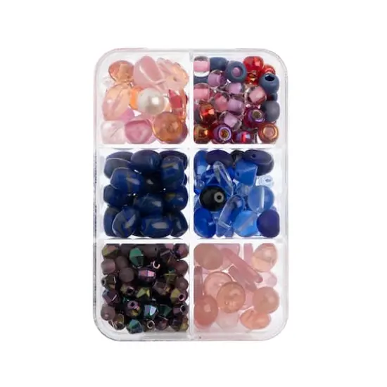 John Bead Czech Glass Recipe Box Beading Kit Mixed Berry {5}