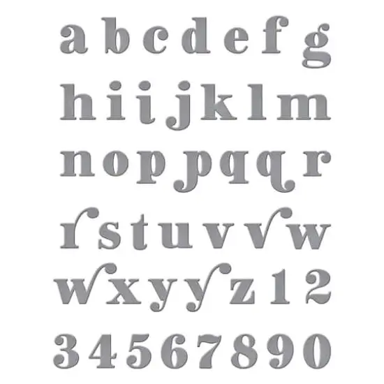 Spellbinders&reg; Be Bold Lowercase Alphabet & Numbers Etched Dies {1}