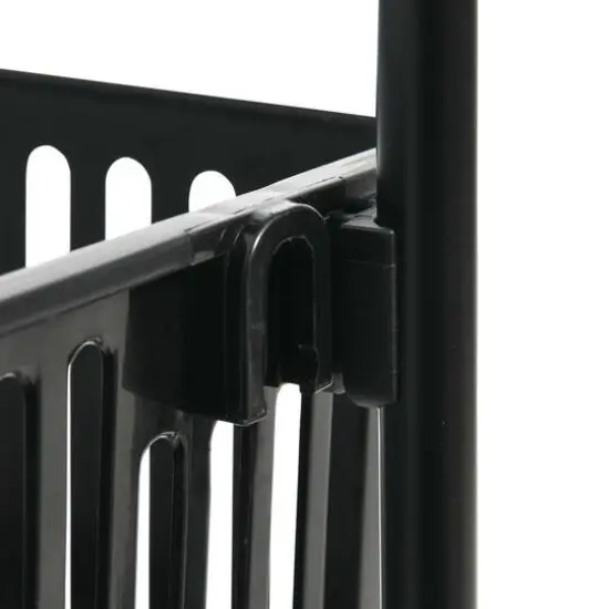 Household Essentials Over the Door Basket Storage Rack Black {11}