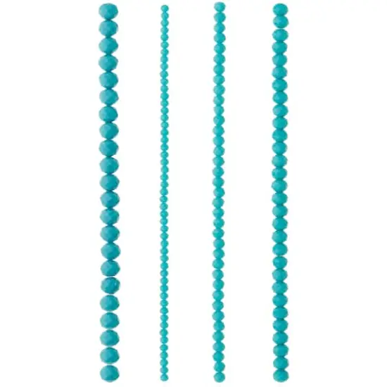 Aqua Faceted Glass Rondelle Bead Strings by Bead Landing&trade; {4}