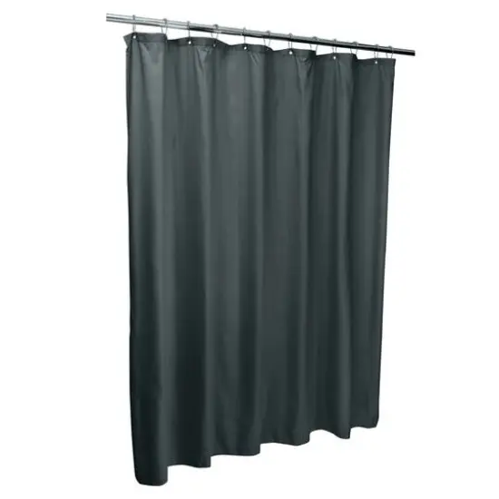 Bath Bliss Microfiber Soft Touch Diamond Design Shower Curtain Liner Charcoal {10}