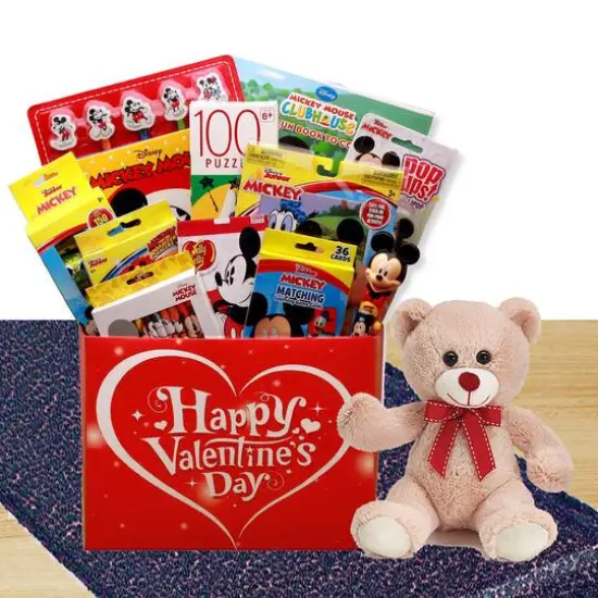 Disney&reg; Mickey & Friends Valentine's Gift Box with Teddy Bear Plush {1}