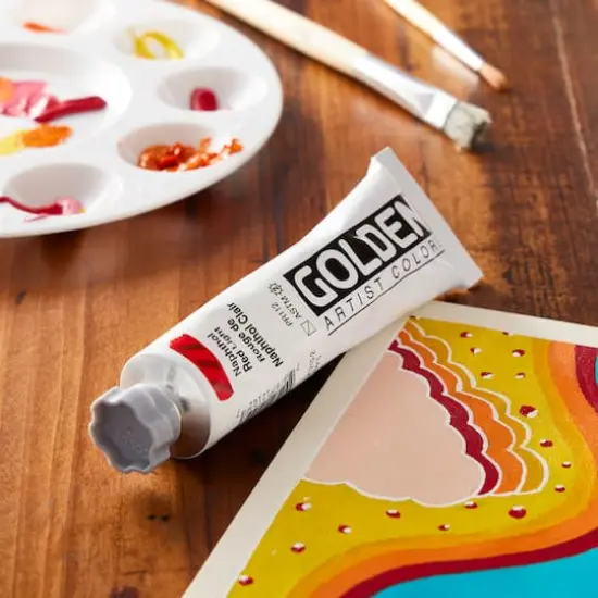 Golden&reg; 2oz. Heavy Body Acrylic Paint Naphthol Red Light {3}