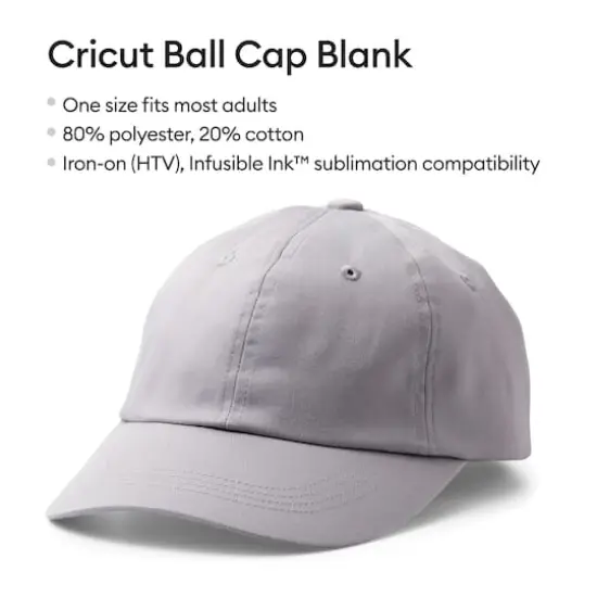 Cricut&reg; Gray Ball Cap Blank {4}