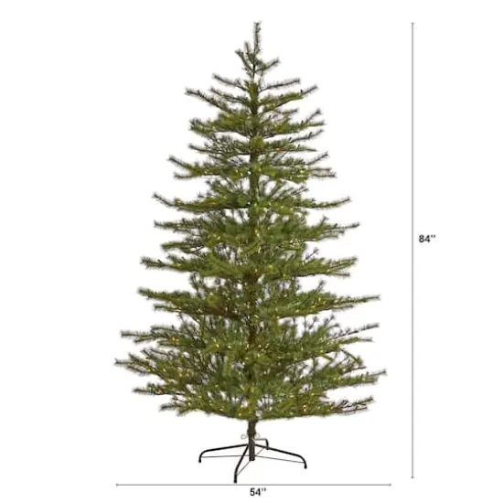 7ft. Pre-Lit Vancouver Mountain Pine Artificial Christmas Tree with Clear Lights {3}