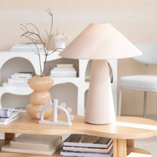 Hello Honey&reg; 10" Nude Beige Natural Elegance Glass Vase {3}